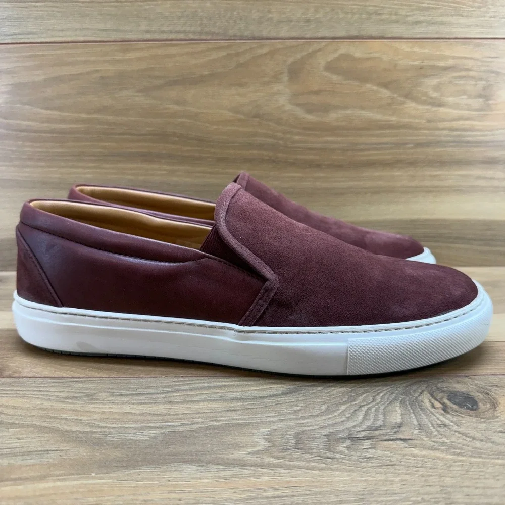 UNTUCKIT Suede Brown Mens 10 Slip On Sneakers Slip On Reddish brown